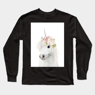 Floral Unicorn Long Sleeve T-Shirt